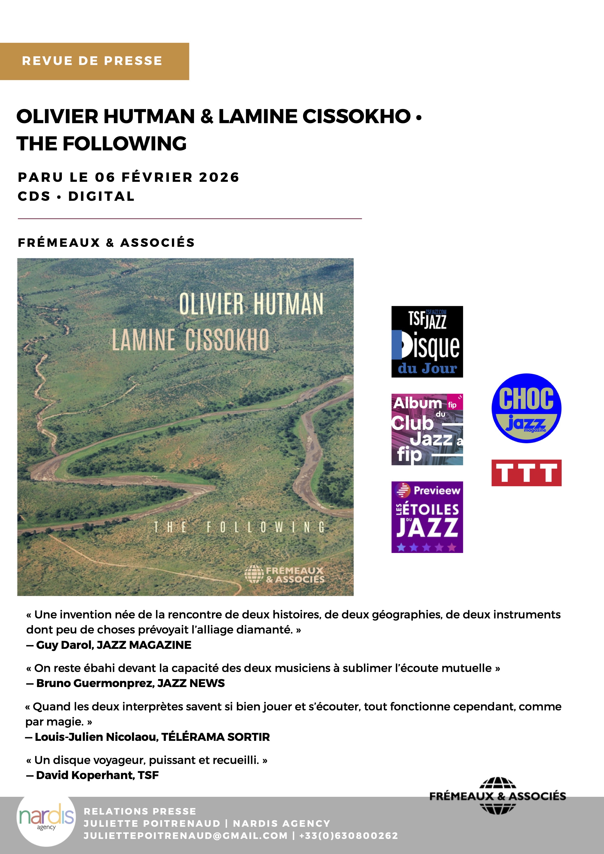 Olivier Hutman - Jazz Magazine